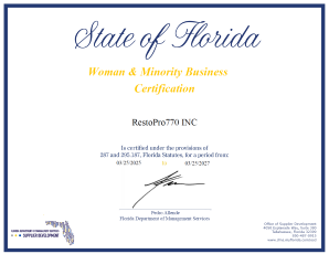 RestoPro770 CBE certification 2025