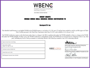 RestoPro770 WBENC certification